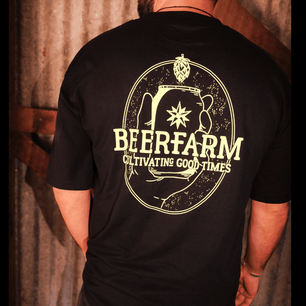 Beerfarm IPL Yellow + Black Mens Oversize Tee - Beerfarm