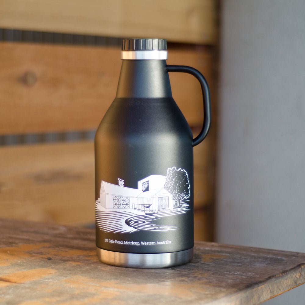 Beerfarm Growler 64oz Black Double Walled